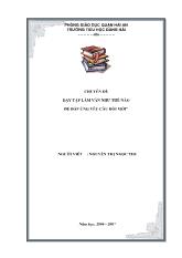 Chuyên đề Dạy tập làm văn như thế nào để đáp ứng yêu cầu đổi mới