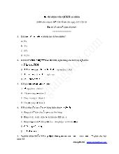 Đề thi nhân viên quan hệ khách hàng cá nhân ngân hàng SHB chi nhánh Hồ Chí Minh ngày 8/11/2010
