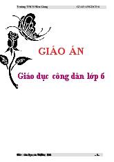 Giáo án Giáo dục công dân lớp 6