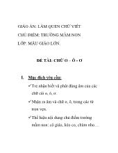 Giáo án: làm quen chữ viết