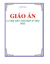 Giáo án Luyện viết chữ đẹp ở Tiểu học