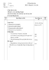 Giáo án Tin học Lớp 3 - Bài 11: Tập gõ b, v, h, k, âm