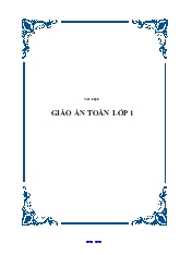 Giáo án toán lớp 1