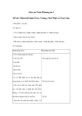 Giáo án Toán - Phân biệt hình tròn, vuông, chữ nhật và tam giác
