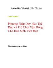 Giáo trình Phương pháp dạy học thể dục và trò chơi vận động cho học sinh Tiểu học
