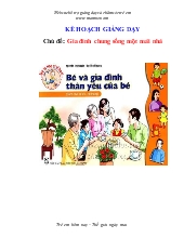Kế hoạch giảng dạy chủ đề: gia đình chung sống một mái nhà