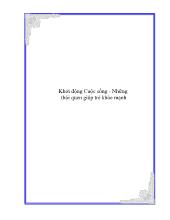 Khởi động Cuộc sống -Những thói quen giúp trẻ khỏe mạnh