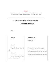 Kiểm tra đánh giá kết quả học tập các môn học - Môn Mỹ thuật