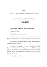 Kiểm tra đánh giá kết quả học tập các môn học - Môn Toán