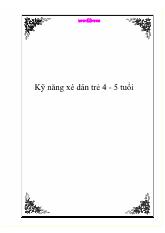 Kỹ năng xé dán trẻ4 - 5 tuổi