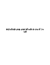 Một số biện pháp phát triển vốn từ cho trẻ 3-4 tuổi