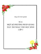 Một số phương pháp giảng dạy âm nhạc cho học sinh lớp 5
