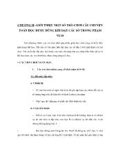 Phát huy tính tích cực và chủ động của học sinh tiểu học - Chương 2: Giới thiệu một số trò chơi câu chuyện toán học được dùng khi dạy các số trong phạm vi 10