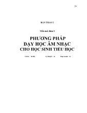 Phương pháp dạy học âm nhạc cho học sinh tiểu học