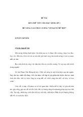 Rèn chữ viết cho học sinh Lớp 1 để nâng cao chất lượng 