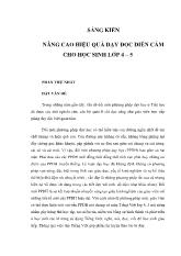 Sáng kiến kinh nghiệm - Nâng cao hiệu quả dạy đọc diễn cảm cho học sinh lớp 4-5