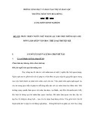 Sáng kiến kinh nghiệm - Phát triển ngôn ngữ mạch lạc cho trẻ thông qua bộ môn Làm quen Văn học thể loại truyện kể