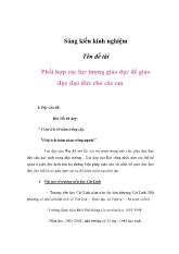 Sáng kiến kinh nghiệm - Phối hợp các lực lượng giáo dục để giáo dục đạo đức cho các em