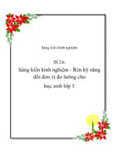 Sáng kiến kinh nghiệm - Rèn kỹ năng đổi đơn vị đo lường cho học sinh lớp 5