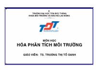 Hóa phân tích môi trường