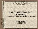 Bài giảng hóa môi trường