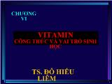 Vitamin công thức và vai trò sinh học