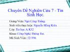 Chuyên đề Nghiên Cứu 7 - Tin Sinh Học.