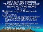 Giáo dục môi trường trong môn học công nghệ trung học phổ thông