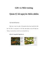 GIS và Môi trường Quản lý tài nguyên thiên nhiên