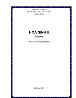 Bài giảng Hóa sinh II