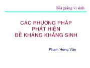 Các phương pháp phát hiện đề kháng kháng sinh