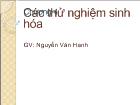 Các thử nghiệm sinh hóa