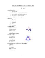 Câu hỏi tự kiểm tra phần sinh hóa tĩnh