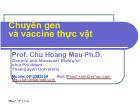 Chuyển gen và vaccine thực vật