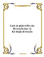 Lịch sử phát triển của Di truyền học và Kỹ thuật di truyền