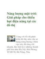 Năng lượng mặt trời: Giải pháp cho thiếu hụt điện năng tại các đô thị