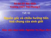 Nguồn gốc và chiều hướng tiến hoá chung của sinh giới