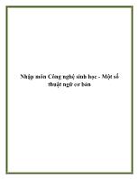 Nhập môn Công nghệ sinh học - Một số thuật ngữ cơ bản