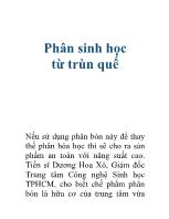 Phân sinh học từ trùn quế