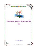 Sự sinh sản của thực vật bậc cao (Hạt kín)