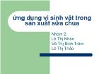 Ứng dụng vi sinh vật trong sản xuất sữa chua