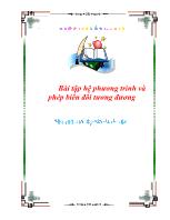 Bài tập hệ phương trình và phép biến đổi tương đương