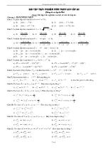 Bài tập trắc nghiệm môn Toán cao cấp A2