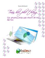 Các phương pháp giải nhanh đề thi đại học Toán học phổ thông