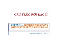 Cấu trúc rời rạc II chương 2: Đồ thị có trọng số và bài toán tìm đường đi ngắn nhất
