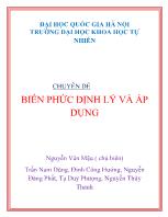 Chuyên đề Biến phức định lý và áp dụng