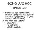 Chuyên đề Động lực học