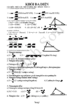 Chuyên đề Khối đa diện