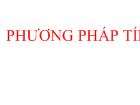 Chuyên đề Phương pháp tính