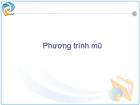 Chuyên đề Phương trình mũ